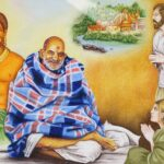 Neem Karoli Baba with Hanuman blessing devoted followers image