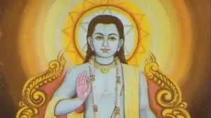Sant Nimbarka blessing devotees with divine spiritual wisdom