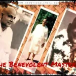 Three portraits of Hindu spiritual master in a devotional collage titled The Benevolent Master