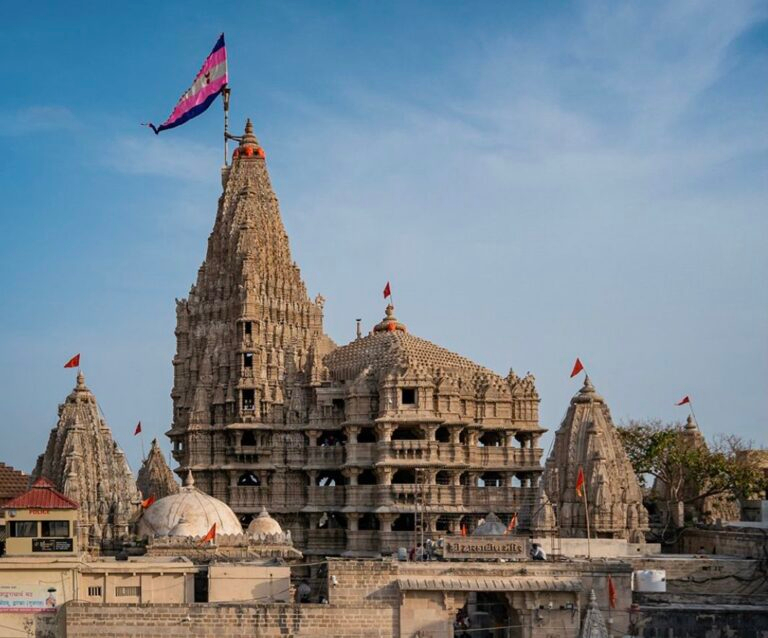 Ancient Somnath Temple showcasing magnificent sacred architecture