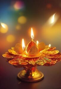 Decorative Diwali diya image
