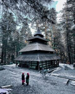 Ancient wooden forest temple picture
