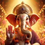Lord Ganesha blessing devotees picture.