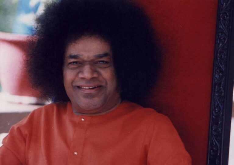 Sathya Sai Baba smiling portrait image