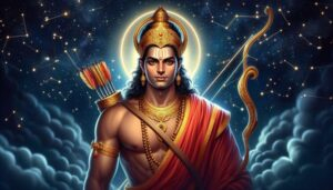 Lord Rama holding bow divine artwork image