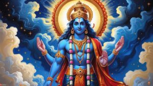 Lord Vishnu divine blessing artwork image