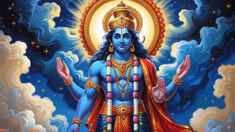 Lord Vishnu divine blessing artwork image