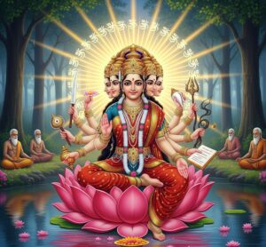 Goddess Gayatri divine form image