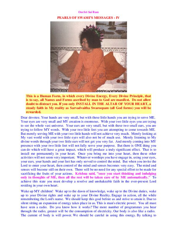 Pearls of swamis msg – 4