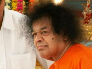 Sri Sathya Sai Baba closeup photo