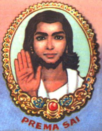 Prema Sai blessing devotees portrait artwork image, Sai Avatar