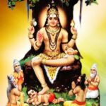 Lord Dattatreya blessing devoted sages artwork image