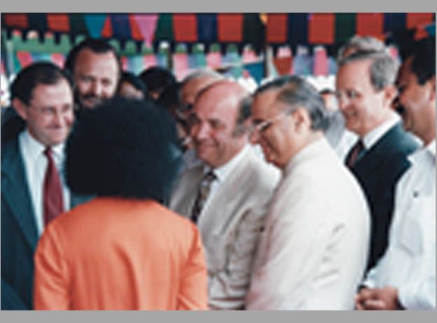 Shri Sathya Sai Baba tranquil divine temple photo