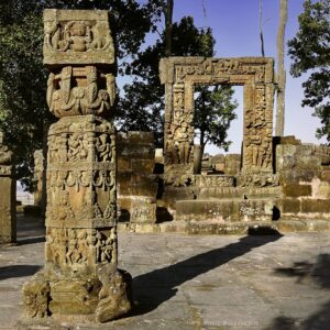 Ancient carved temple ruins image