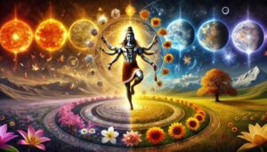 Lord Shiva performing cosmic dance picture