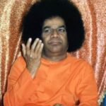 shri sathya sai baba Spiritual guru seated giving blessing gesture