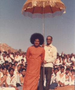 Shri Sathya Sai Baba divine darshan tranquil picture