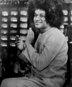 Shri Sathya Sai Baba divine smiling sacred portrait image