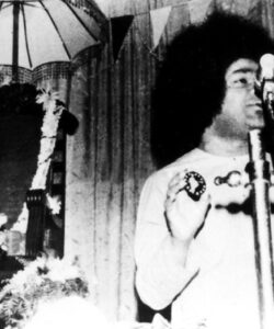 Shri Sathya Sai Baba serene compassionate blessing image