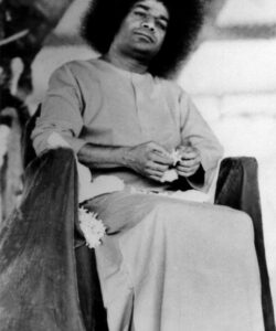 Shri Sathya Sai Baba luminous spiritual presence photo