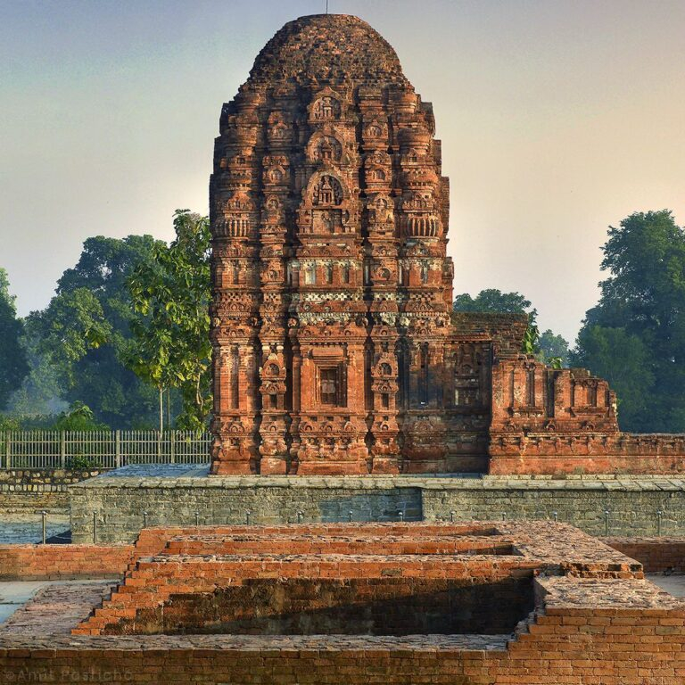 Ancient brick Hindu temple image