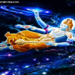 Lord Vishnu sustaining universe with Sudarshan image