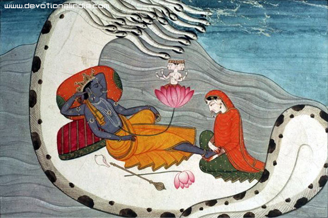 Lord Vishnu with Goddess Lakshmi image