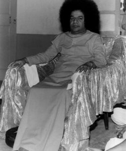 Shri Sathya Sai Baba radiant compassionate blessing photo