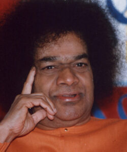 Bhagwan Shri Sathya Sai Baba tranquil ashram portrait photo