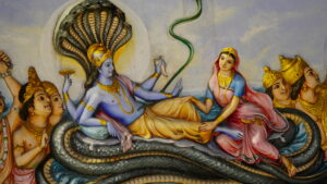 Lord Vishnu with Goddess Lakshmi image