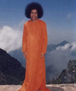 Shri Sathya Sai Baba serene compassionate blessing image