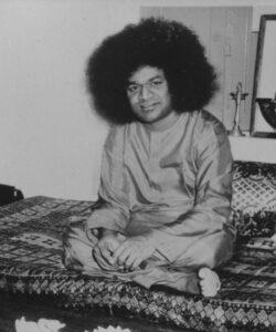 Shri Sathya Sai Baba radiant divine blessing photo