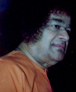 Bhagwan Shri Sathya Sai Baba tranquil ashram portrait photo