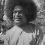 Shri Sathya Sai Baba orange robe sacred portrait image