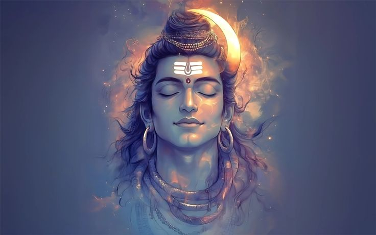 Serene Lord Shiva meditation portrait image