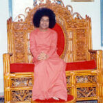 Bhagwan Shri Sathya Sai Baba tranquil ashram portrait photo