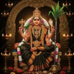 Goddess holding sugarcane and conch picture