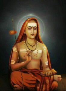 Adi Shankaracharya seated in meditation artwork image