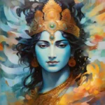 Divine Lord Krishna artistic portrait image