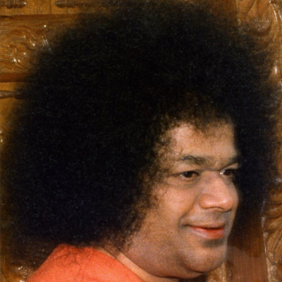 Shri Sathya Sai Baba Meditation Peaceful Portrait Image