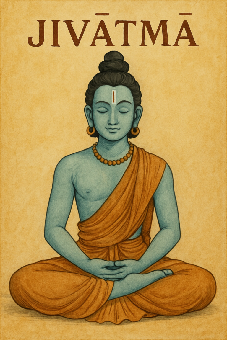 Jivatma meditation illustration image
