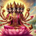 Goddess Lakshmi on lotus image