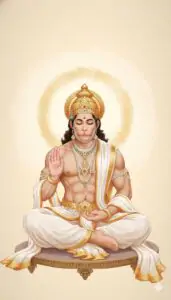 Lord Hanuman meditating peacefully image