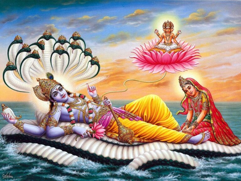 Lord Vishnu with Lakshmi image