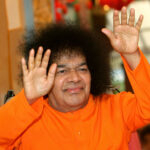 Shri Sathya Sai Baba Smiling Spiritual Portrait Image