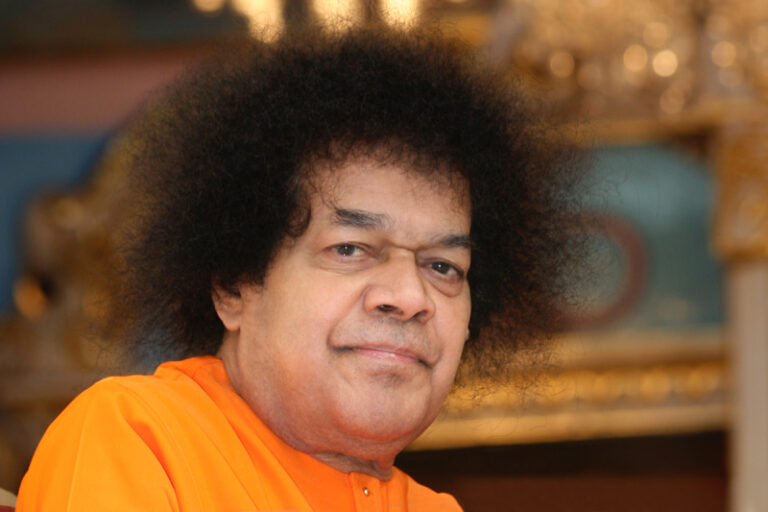 Sathya Sai Baba compassionate darshan portrait picture.