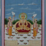 Seated Jain Tirthankara with attendants painting image