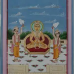 Seated Jain Tirthankara with attendants painting image