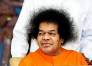 Shri Sathya Sai Baba Meditation Peaceful Portrait Image