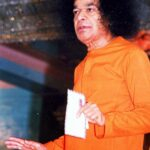 Bhagwan Shri Sathya Sai Baba floral decorated photo